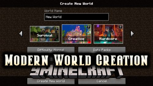 Modern World Creation Mod (1.19.2, 1.18.2) – Bedrock-Like World Creation Menu Thumbnail