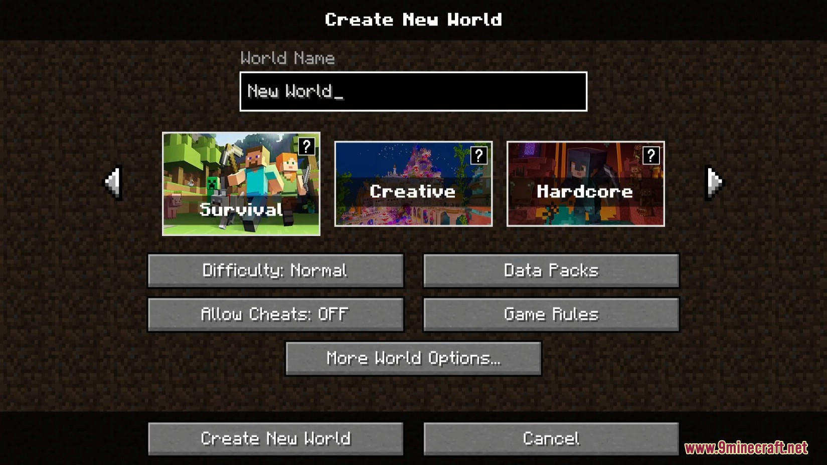 Modern World Creation Mod (1.19.2, 1.18.2) - Bedrock-Like World Creation Menu 3