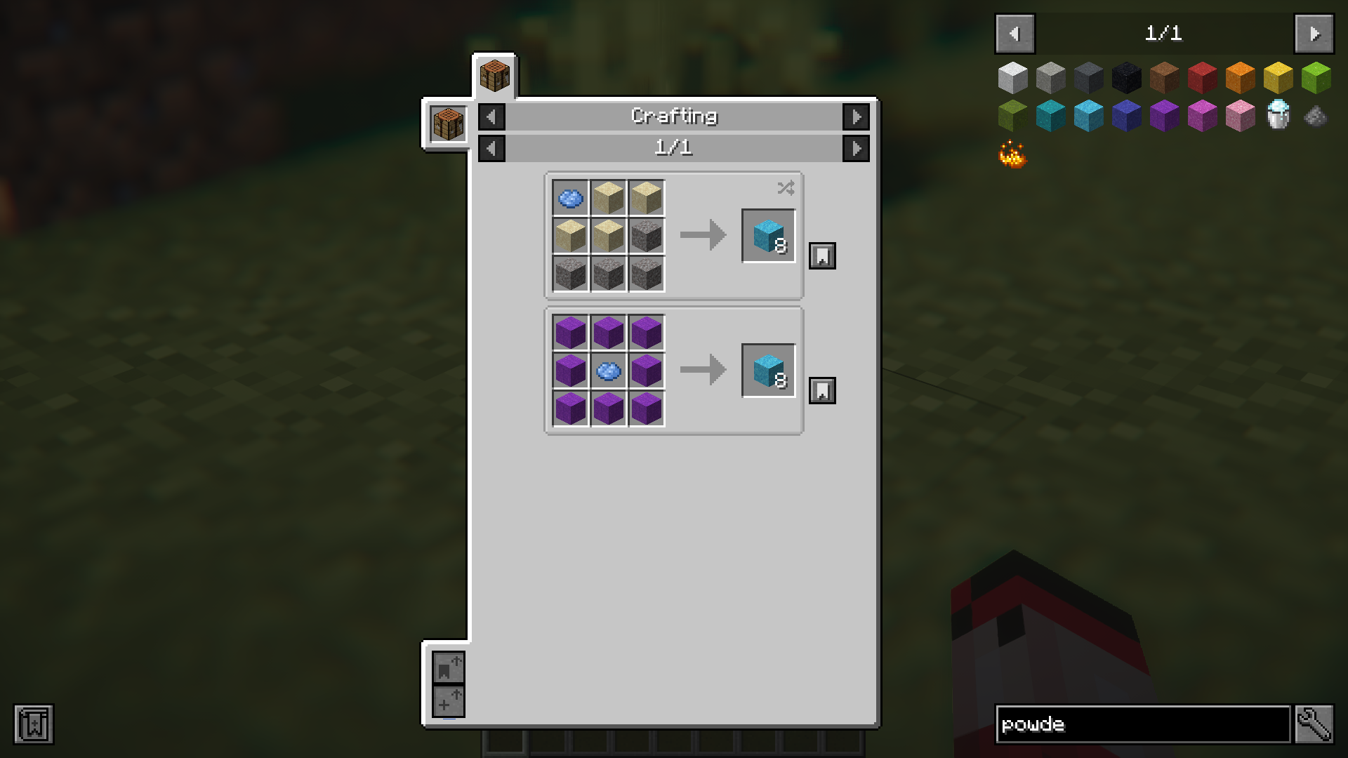 Re-Dye Concrete Powder Mod (1.21.1, 1.20.1) - Allows Recoloring Of Concrete Powder 4