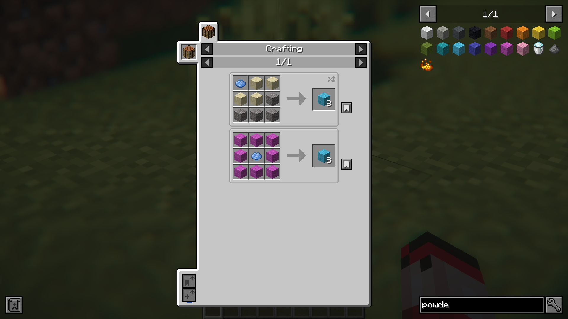 Re-Dye Concrete Powder Mod (1.21.1, 1.20.1) - Allows Recoloring Of Concrete Powder 5