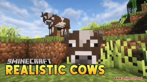 Realistic Cows Resource Pack (1.21.1, 1.20.1) – Texture Pack Thumbnail