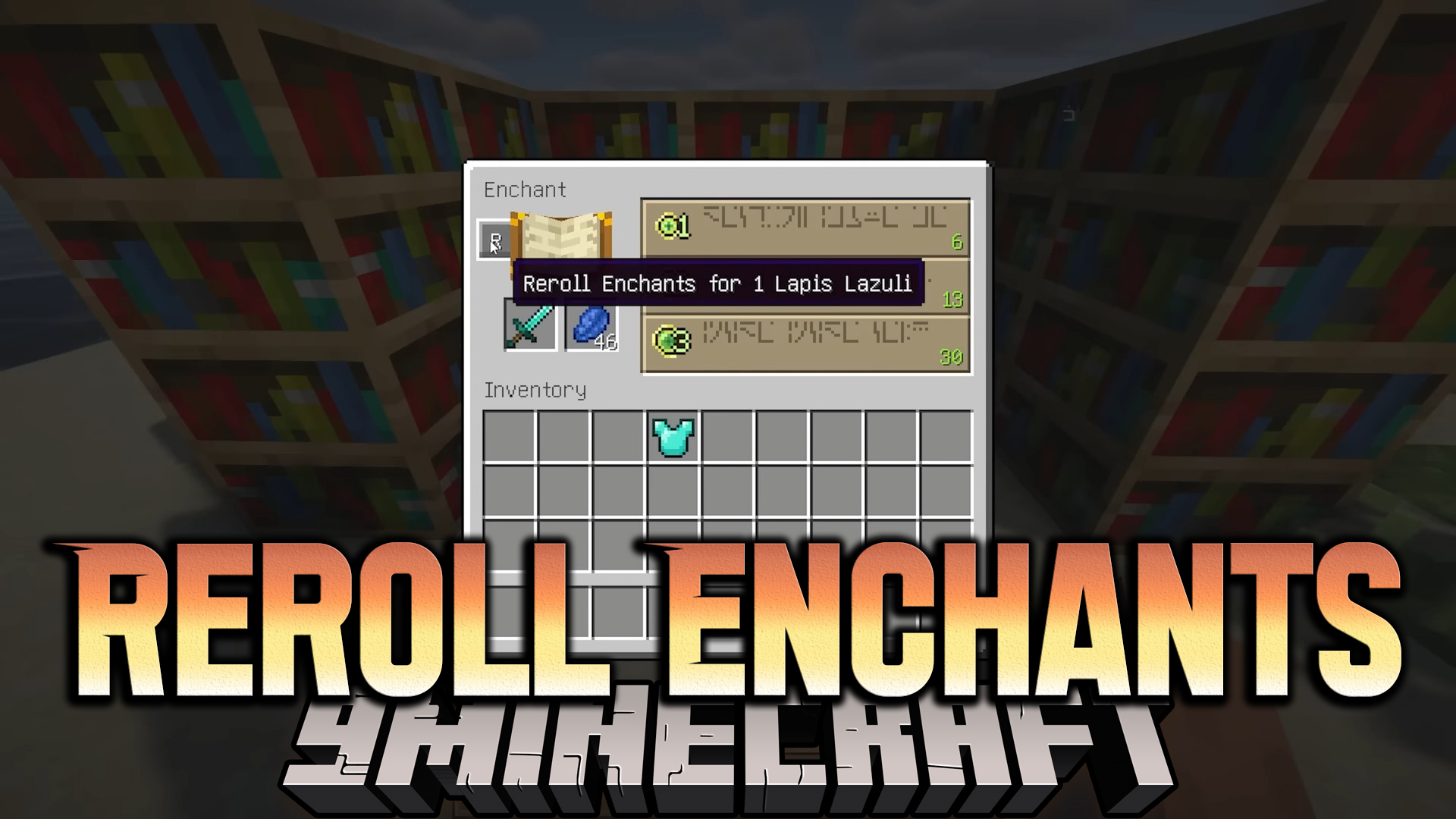 Reroll Enchants Mod (1.21.1, 1.20.1) - Find Rare Loot Easily 1