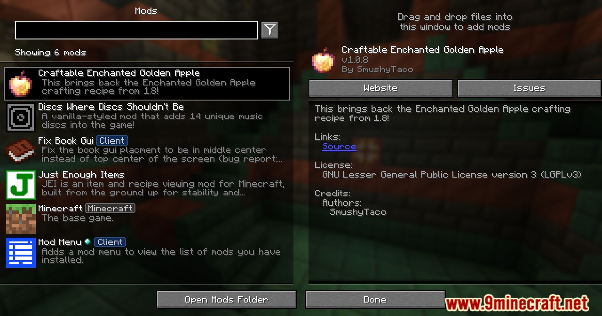 SmushyTaco's Craftable Enchanted Golden Apple Mod (1.21.1, 1.20.1) - Rediscover The Power Of The Enchanted Golden Apple 2