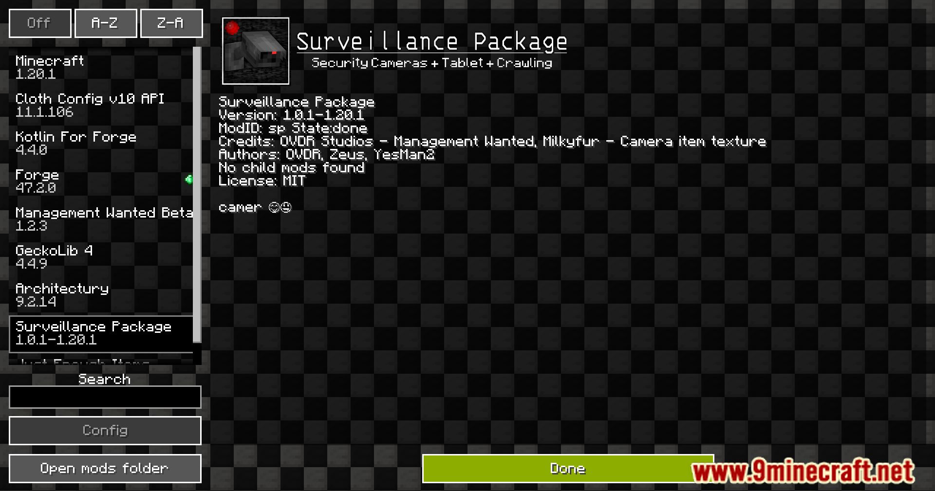 Surveillance Package Mod (1.20.1) - Monitor And Protect Your World 2