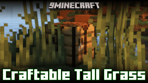 Craftable Tall Grass Mod (1.21.1, 1.20.6) – New Crafting Recipes For Tall Grass & Large Fern Thumbnail