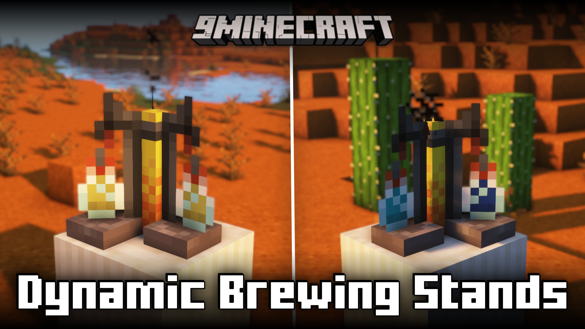 Dynamic Brewing Stands Mod (1.21.1, 1.20.4) - Brewing Stands With Potion Colors 1