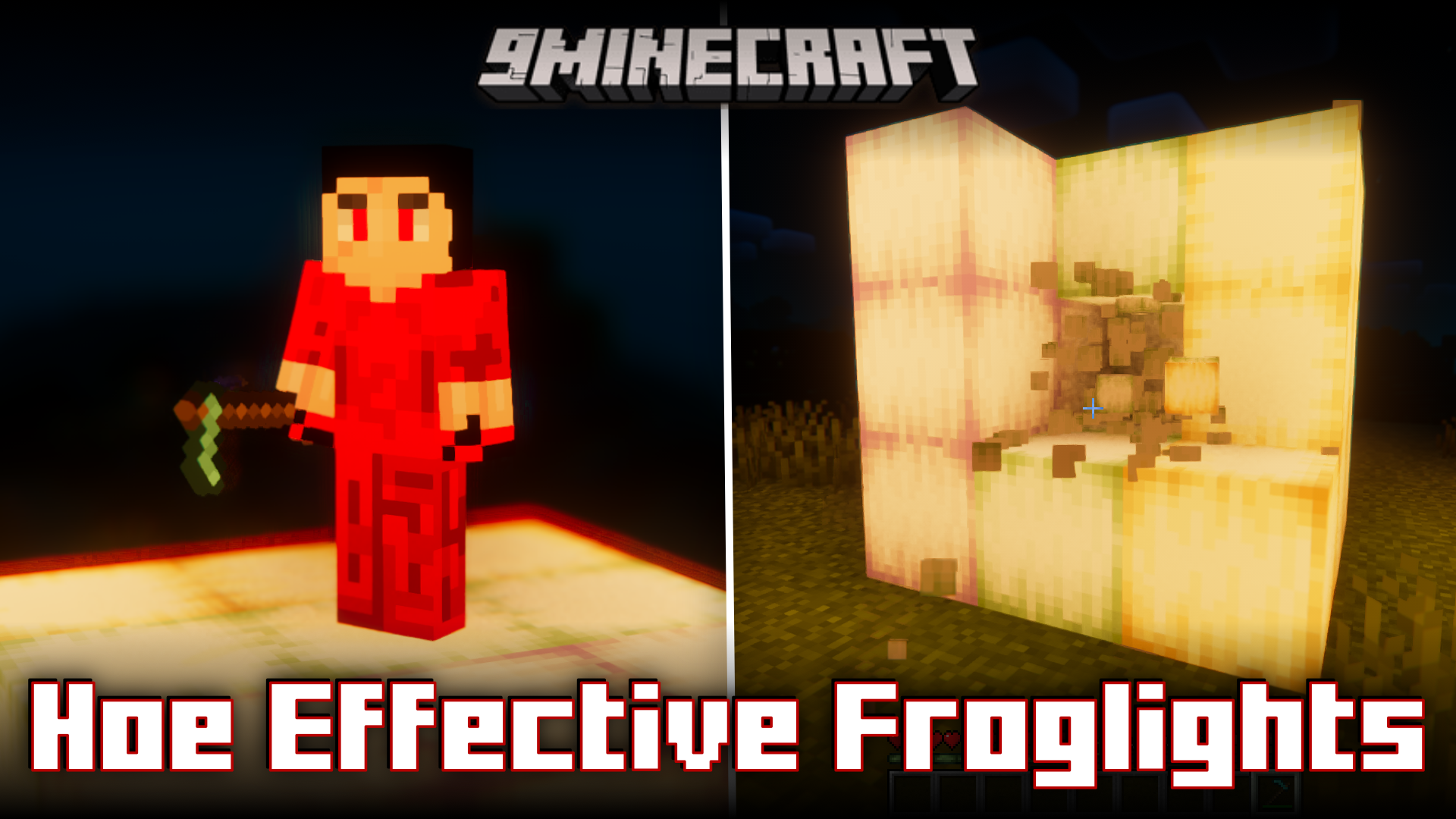 Hoe Effective Froglights Mod (1.21.1, 1.20.1) - Mine Froglights Faster Using Hoes 1