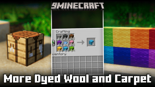 More Dyed Wool And Carpet Mod (1.21.1, 1.20.1) – Cheaper Wool & Carpet Dyeing Thumbnail