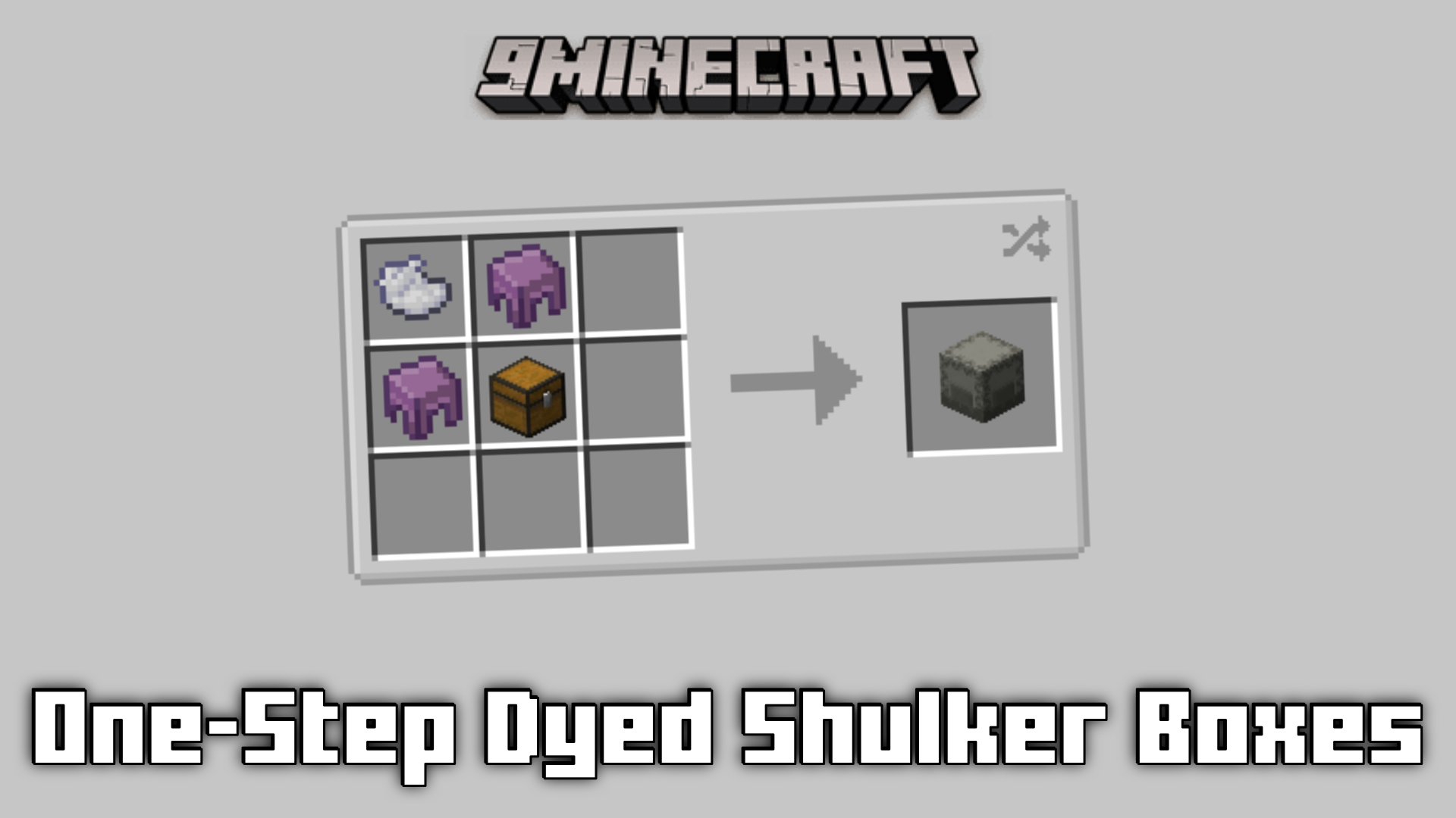 One-Step Dyed Shulker Boxes Mod (1.21.1, 1.20.1) - Simplified Colored Shulker Box Recipes 1