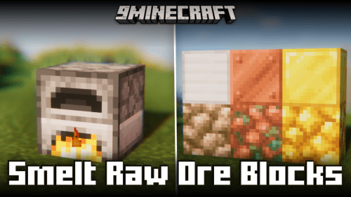 Smelt Raw Ore Blocks Mod (1.21.1, 1.20.1) – Smelt Raw Ore Blocks Into Metal Blocks Thumbnail