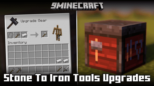 Stone To Iron Tools Upgrades Mod (1.21.1, 1.20.1) – Use Smithing Table To Upgrade To Iron Tools Thumbnail