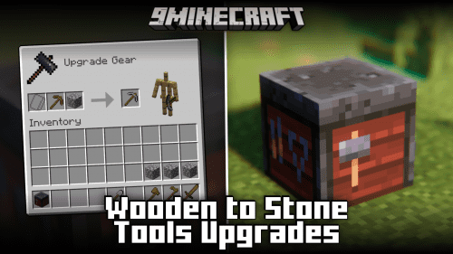 Wooden To Stone Tools Upgrades Mod (1.21.1, 1.20.1) – Tool Upgradation Feature Thumbnail