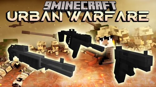 Urban Warfare Mod (1.19.2, 1.18.2) – Machine Gun, Shotgun, Glock-19 Pistol Thumbnail