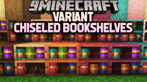 Variant Chiseled Bookshelves Mod (1.20.4, 1.20.1) – For All Wood Types Thumbnail