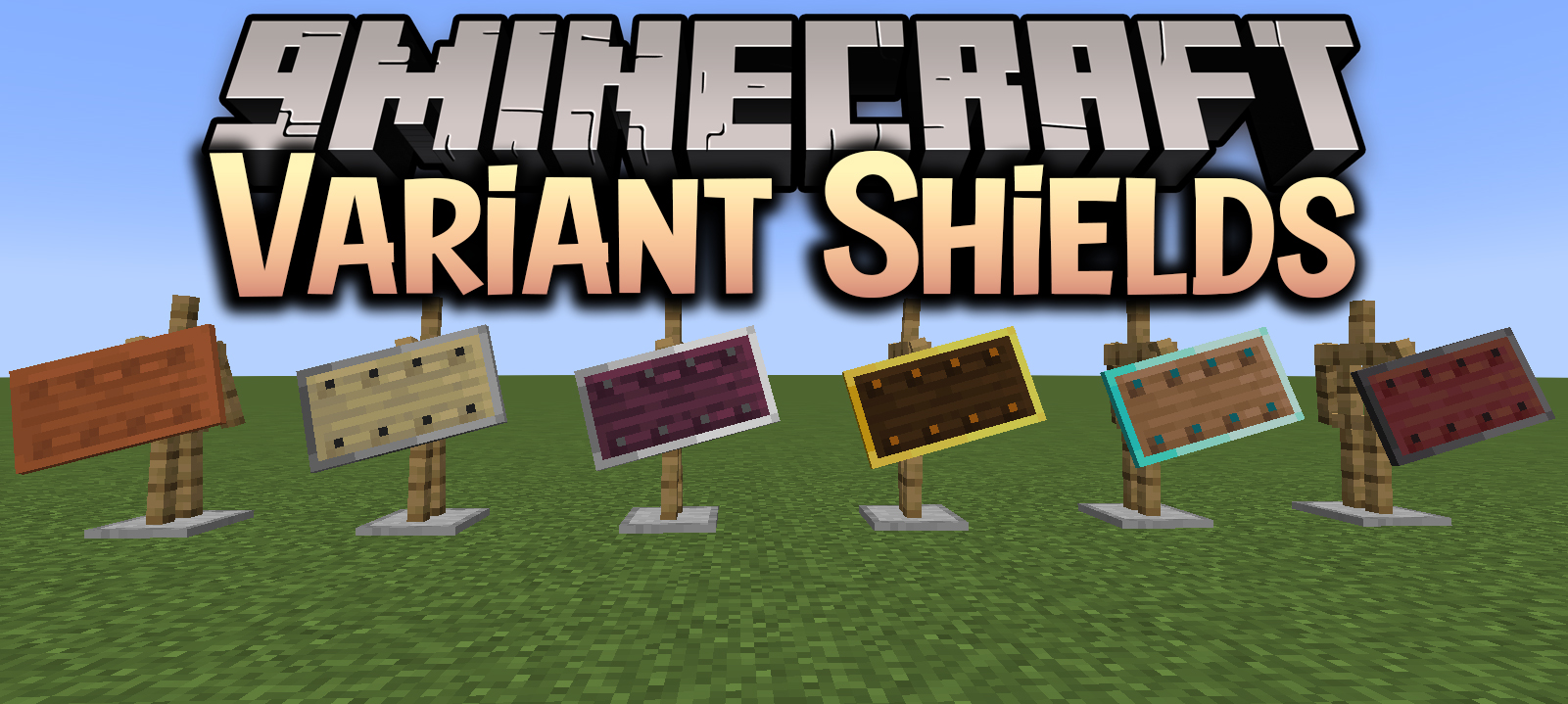 Variant Shields Mod (1.20.2, 1.20.1) - Shields from All Wood Types 1