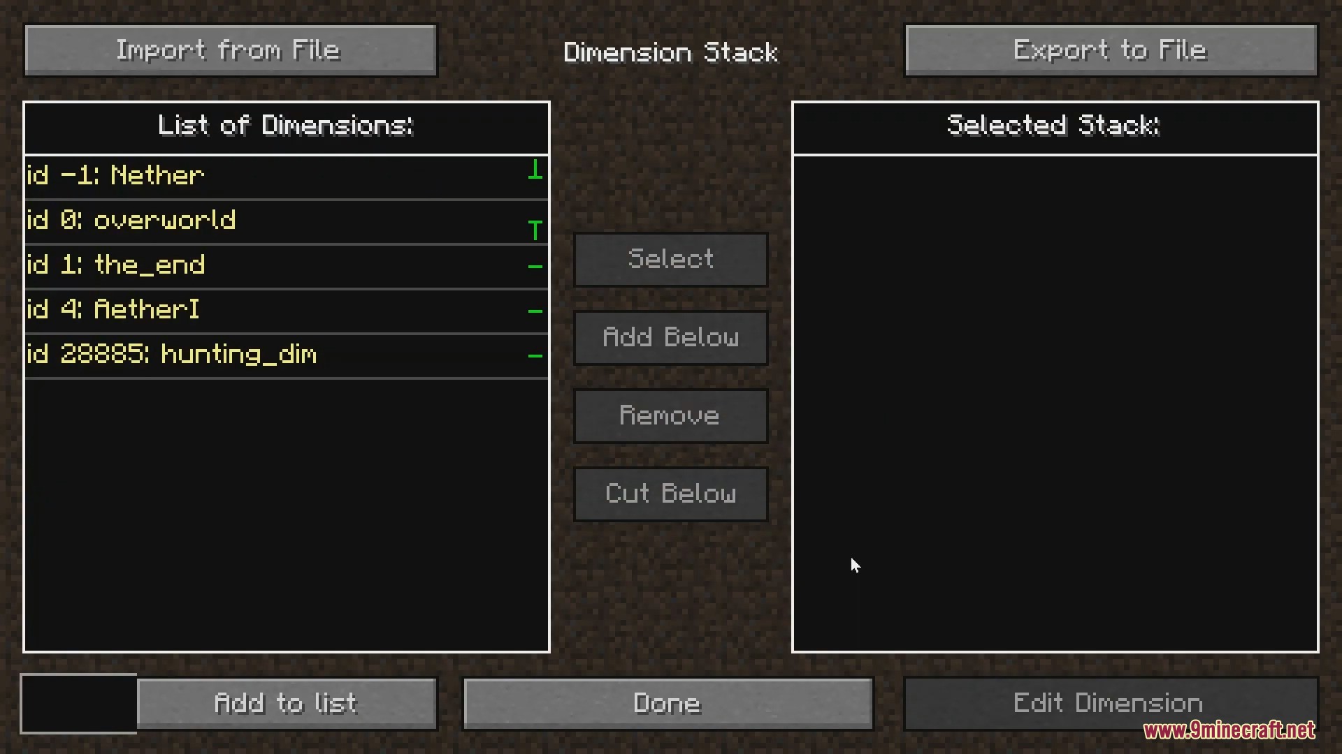 Vertically Stacked Dimensions Mod (1.12.2) - Easier Way to Connect Dimensions 4