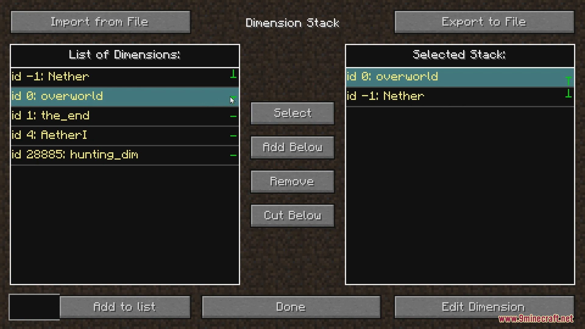 Vertically Stacked Dimensions Mod (1.12.2) - Easier Way to Connect Dimensions 5