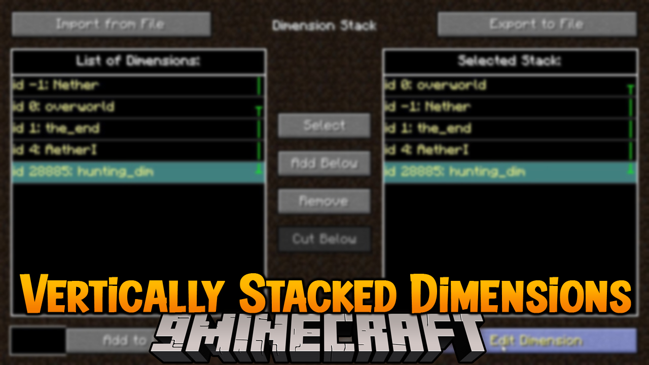 Vertically Stacked Dimensions Mod (1.12.2) - Easier Way to Connect Dimensions 1