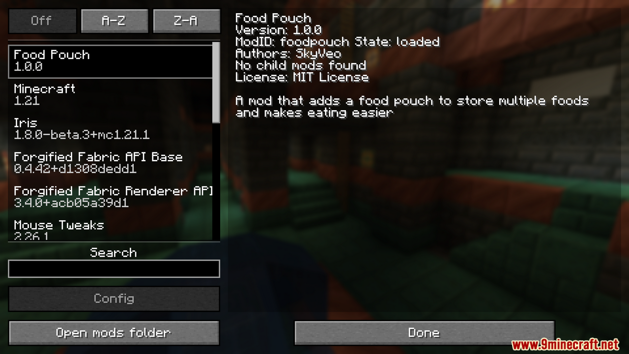 Food Pouch Mod (1.21.1) - Stores Multiple Food Items 2