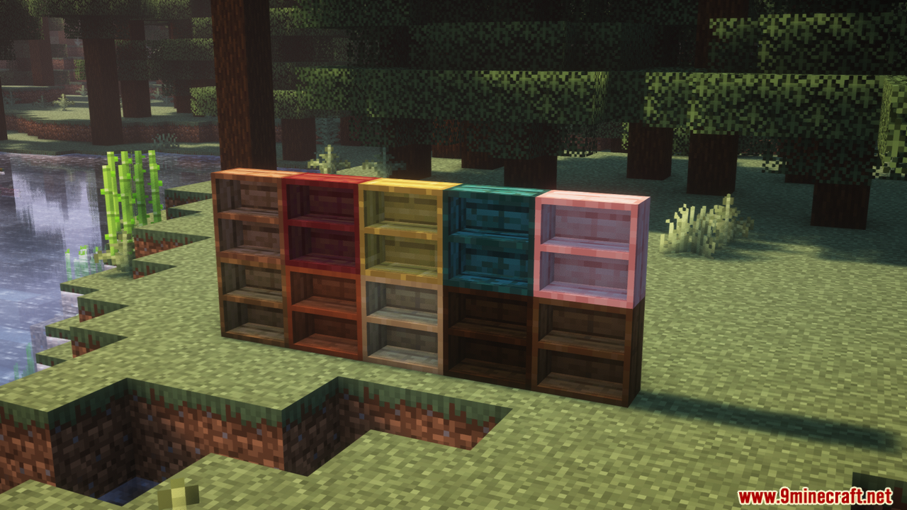 Shelf Mod (1.21.1, 1.20.1) - Adds Two Types of Shelves 4