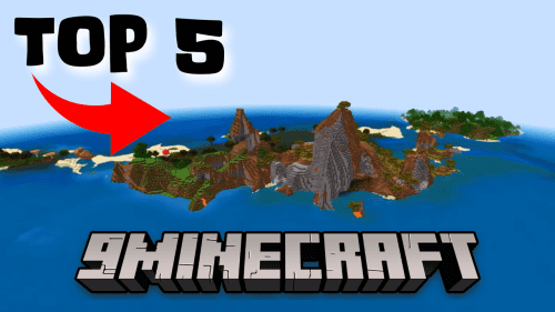 5 Best Survival Island Seeds For Minecraft Adventures (1.21.4, 1.21.1) – Bedrock Edition Thumbnail