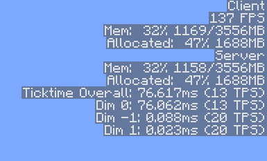 Debug Server Info Mod (1.12.2) - Display Some Server Info in The F3 2