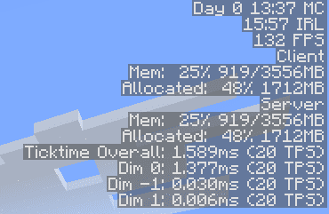 Debug Server Info Mod (1.12.2) - Display Some Server Info in The F3 3