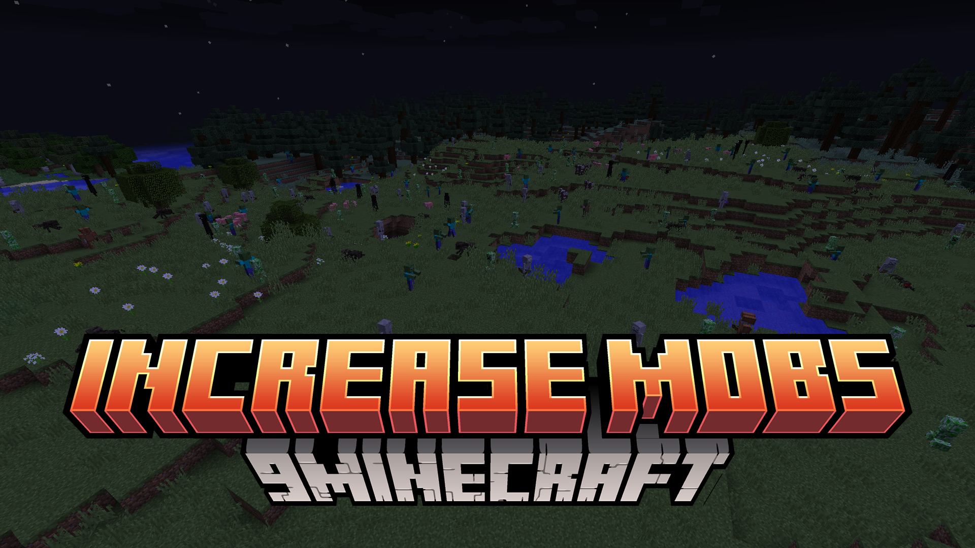 IncreaseMobs Mod (1.12.2, 1.8.9) - More Mobs, More Challenge: Survive The Night With Increasing Mobs 1