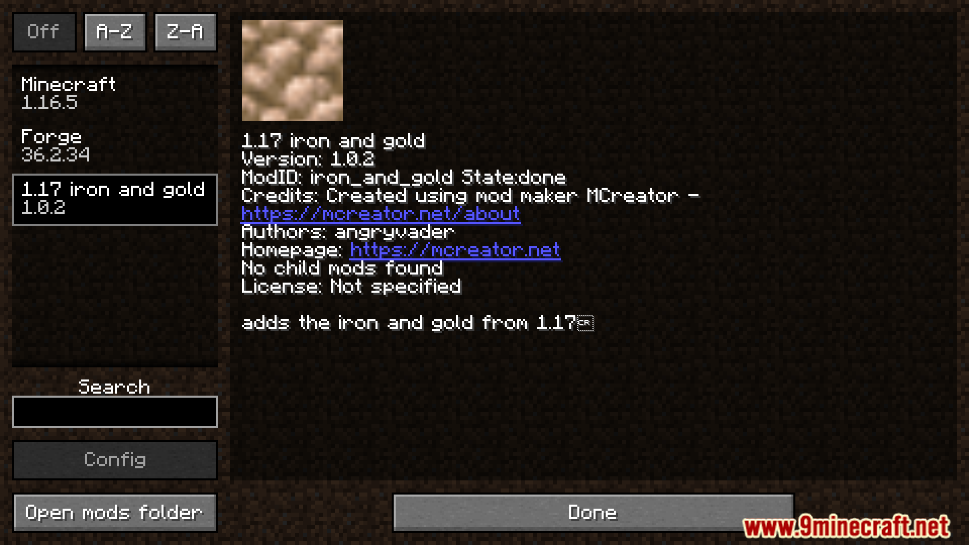 Iron and Gold from 1.17 Mod (1.16.5) - Return To Classic Mining With Iron And Gold From Version 1.17 2