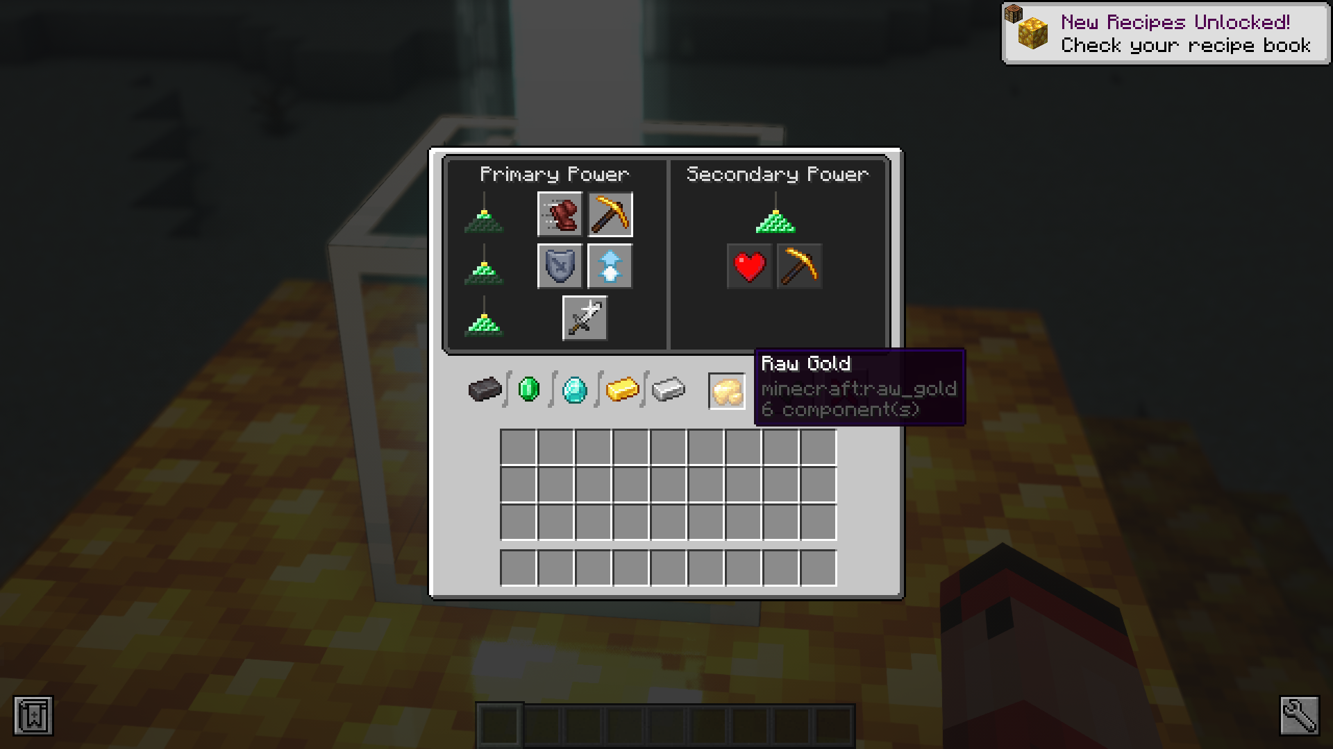 Raw Gold Beacon Base Mod (1.21.1, 1.20.1) - Use Raw Gold Blocks For Beacon Base 6