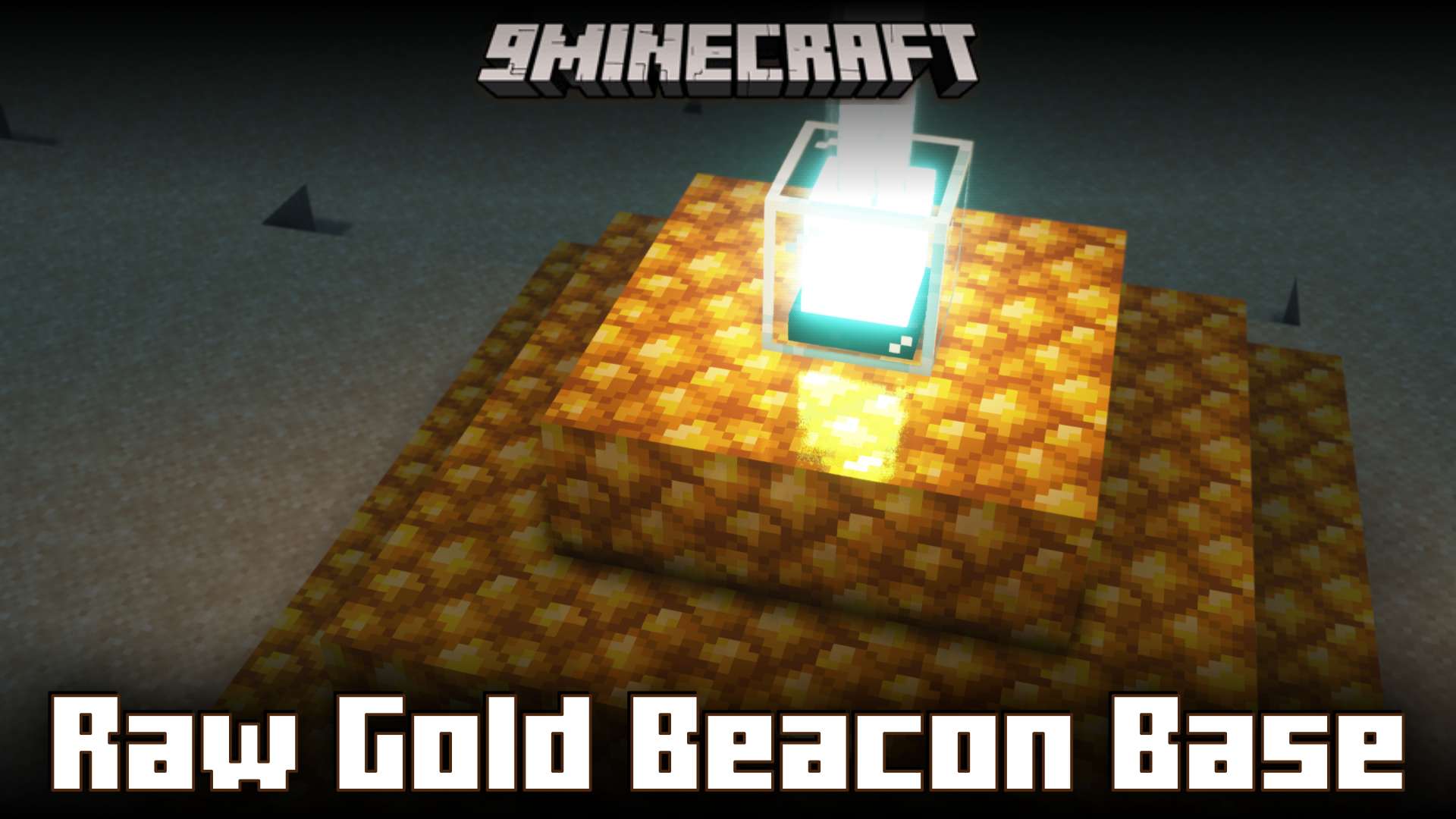 Raw Gold Beacon Base Mod (1.21.1, 1.20.1) - Use Raw Gold Blocks For Beacon Base 1