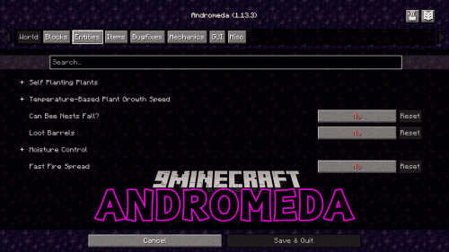 Andromeda Mod (1.21.1, 1.20.1) – Adds New Options and Functions Thumbnail