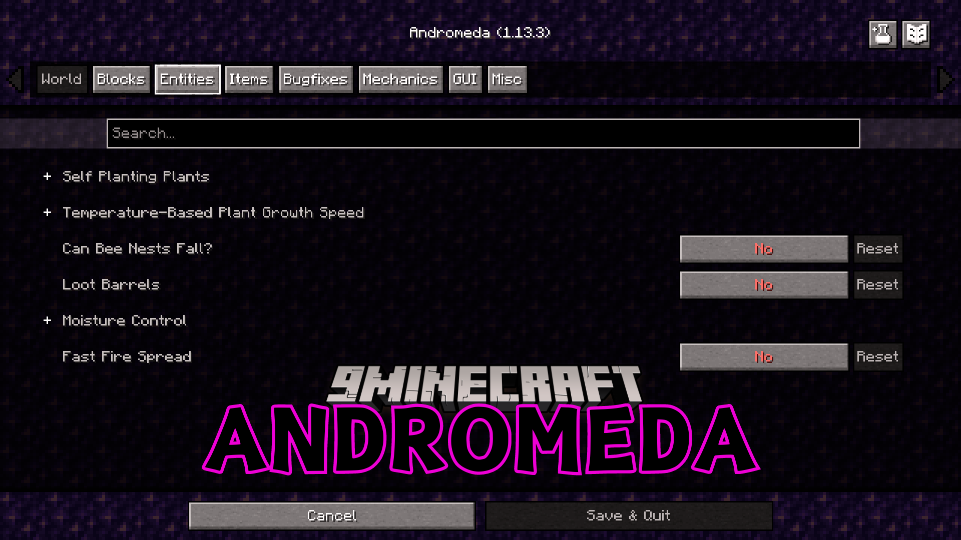 Andromeda Mod (1.21.1, 1.20.1) - Adds New Options and Functions 1