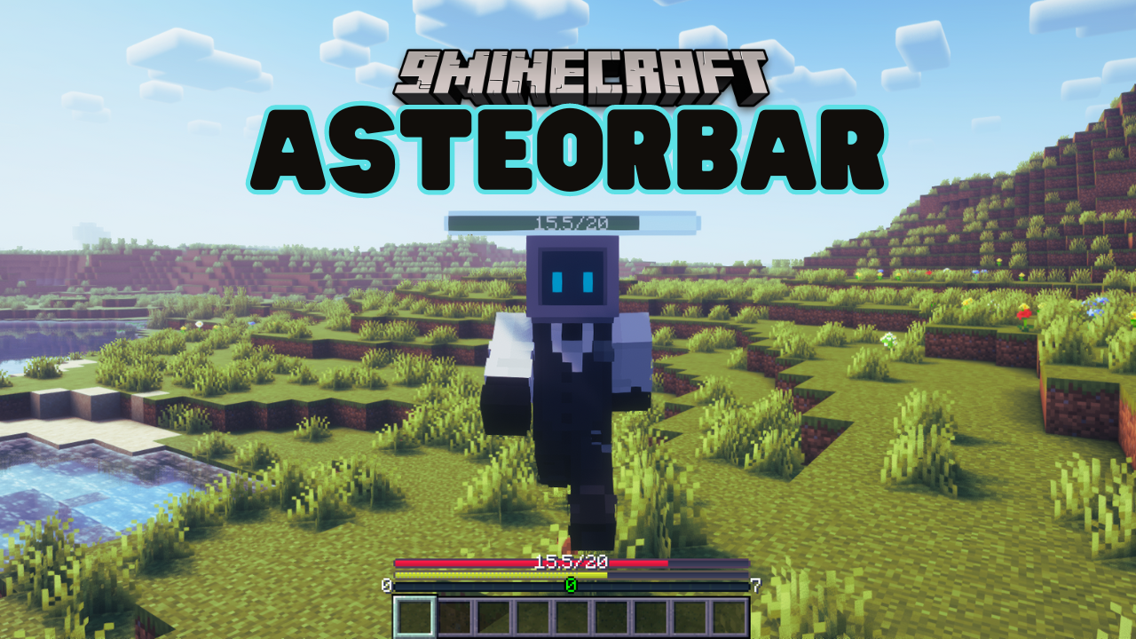 AsteorBar Mod (1.21.1, 1.20.1) - Displays Status with Slim Bars 1