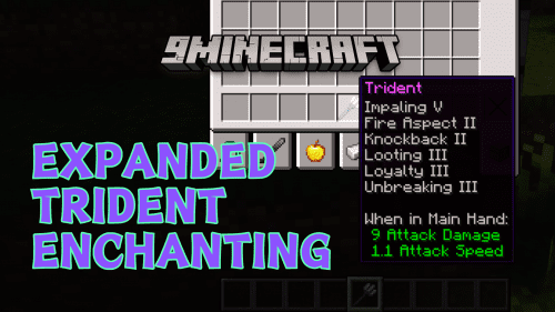 Expanded Trident Enchanting Mod (1.21.3, 1.20.1) – Enchant Trident with Sword Enchantments Thumbnail