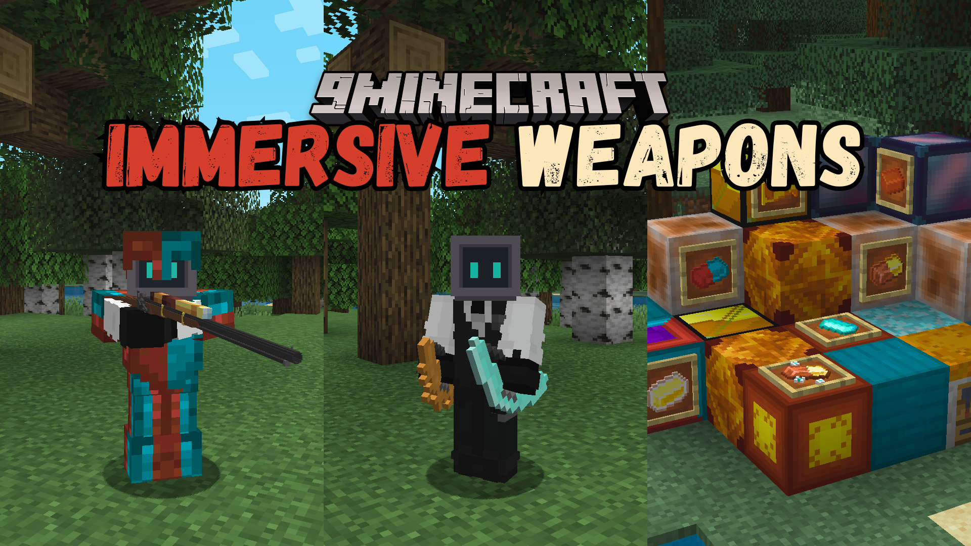 Immersive Weapons Mod (1.21.1, 1.20.1) - New Weapons and Tools 1