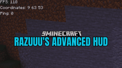 Razuuu’s Advanced HUD Mod (1.21.1, 1.20.1) – Displays FPS, Coordinates, and Ping Thumbnail