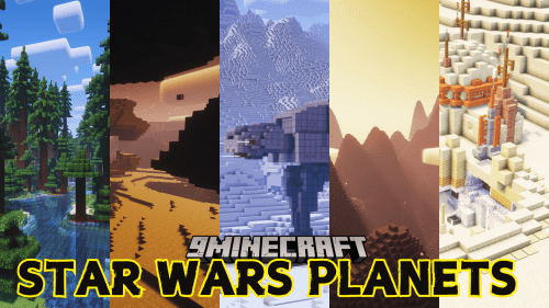 Star Wars Planets Mod (1.21.1, 1.20.1) – Tatooine, Endor, Hoth, and Mustafar Thumbnail