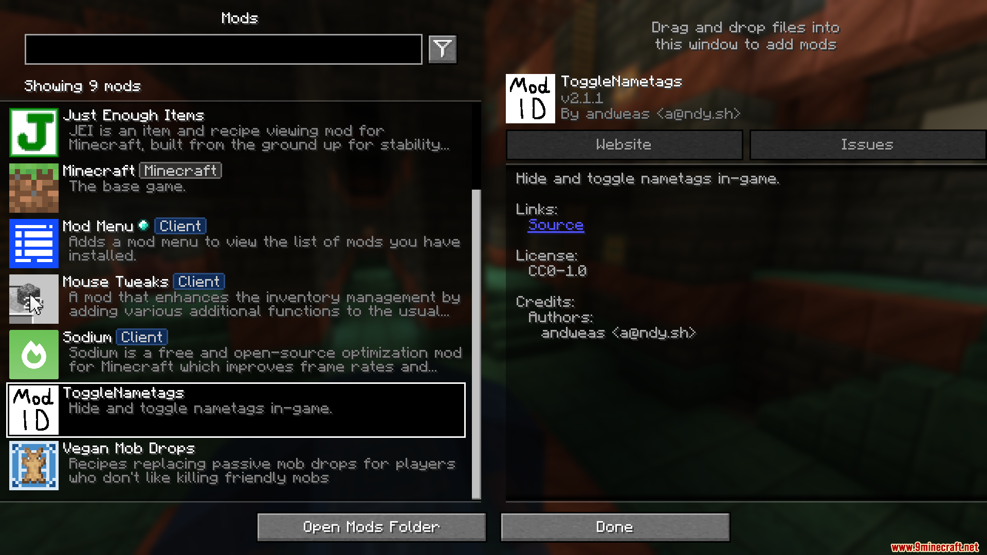 Toggle Nametags Mod (1.21.1, 1.20.1) - Toggle All Entity Nametags 2