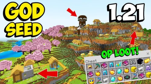 Top 3 Very Best God Seeds For Minecraft (1.21.4, 1.21.1) – Bedrock Edition Thumbnail