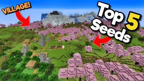 Top 5 Awesome Village Seeds Near Spawn For Minecraft (1.21.4, 1.21.1) – Java/Bedrock Edition Thumbnail