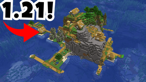 Minecraft’s Best Village Island Seeds For Survival (1.21.4, 1.21.1) – Java Edition Thumbnail