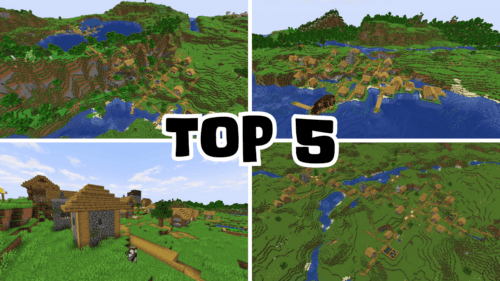 Top 5 Best Village Seeds For Minecraft (1.21.4, 1.21.1) – Java Edition Thumbnail