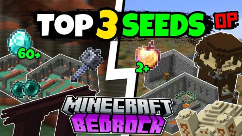 3 OP Minecraft Seeds (1.21.5, 1.21.1) – Bedrock Edition Thumbnail