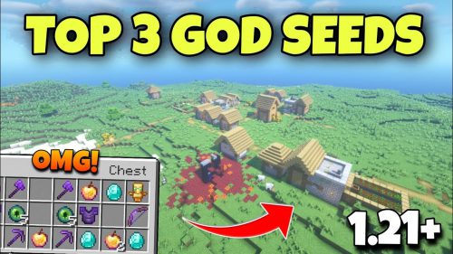 Top 3 Best God Seeds For Minecraft (1.21.5, 1.21.1) – Bedrock Edition Thumbnail