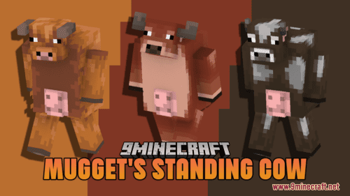 Mugget’s Standing Cow Resource Pack (1.21.7, 1.20.1) – Texture Pack Thumbnail