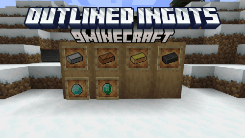 Outlined Ingots Resource Pack (1.21.7, 1.20.1) – Texture Pack Thumbnail