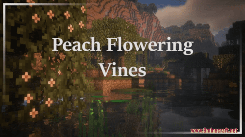 Peach Flowering Vines Resource Pack (1.21.7, 1.20.1) – Texture Pack Thumbnail